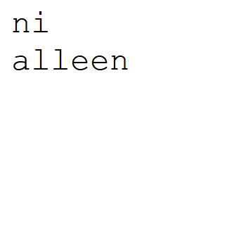 NI alleen tile